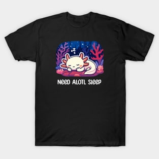 Cute Axolotl Sleeping T-Shirt